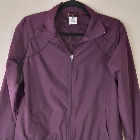 Champion Track Jacket Windbreaker Size Medium in Purple - Picture 9 of 14